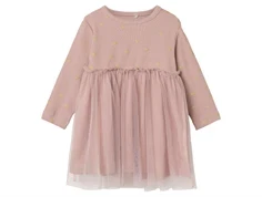 Name It deauville mauve guldhjerter tylkjole